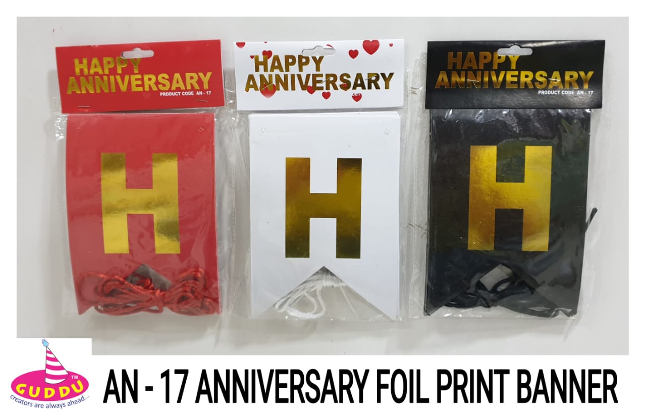 Anniversary Banner Foil Print