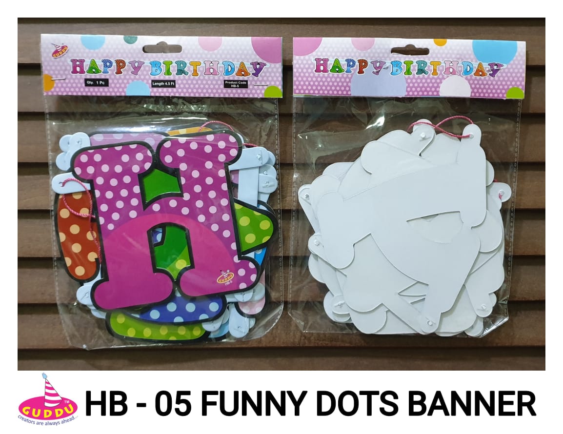 Birthday Banner Funny Dots