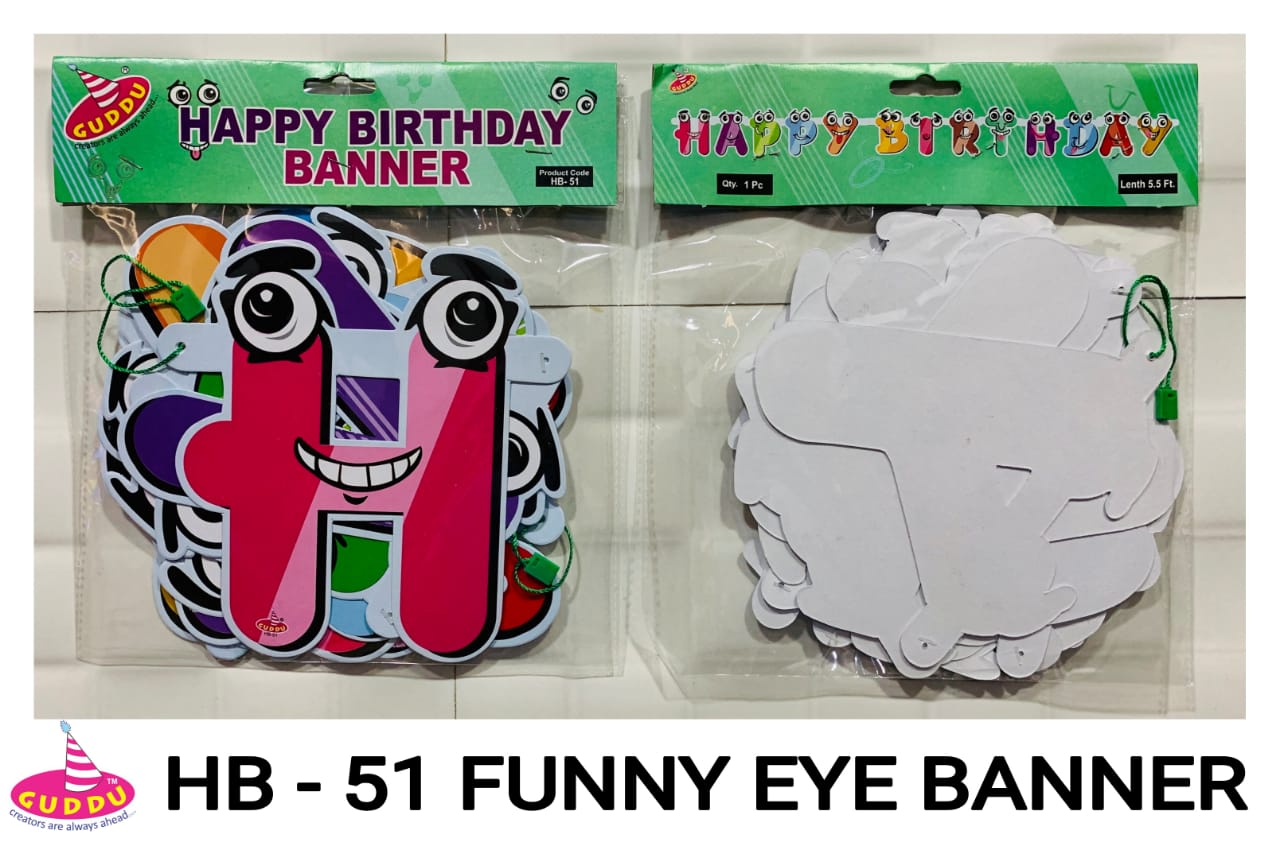 Birthday Banner Funny Eye